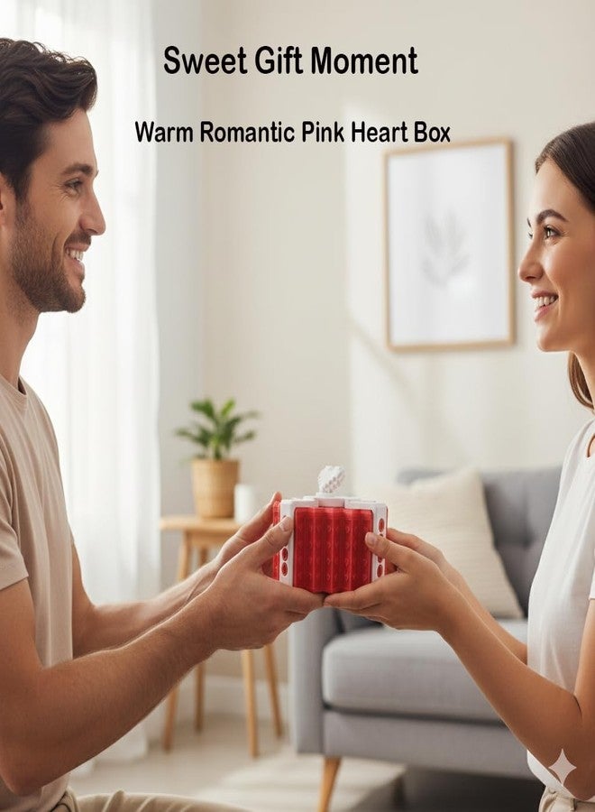 BEVINKATE Pixel Heart Annoying Gift Box with Screws - Novelty Prank Gift Box, Funny Unique Gift Idea for Valentine’s Day, Birthday & Anniversary (Pink White) - Image 3